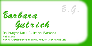 barbara gulrich business card